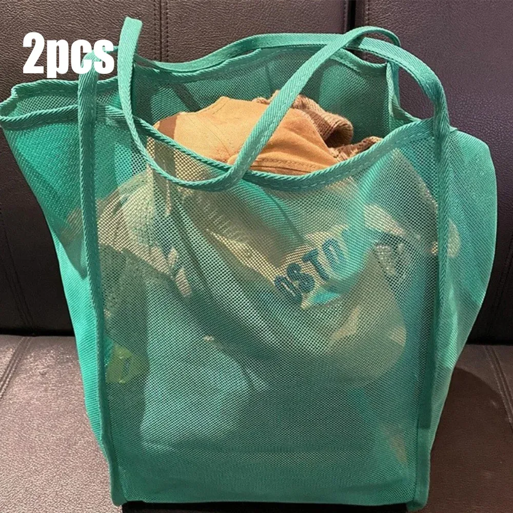 nouveau sac à bandoulière en maille polyvalent style ins, sac à main transparent grande capacité, sac de shopping léger grande capacité