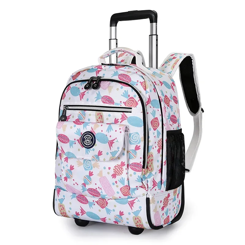 mode chariot bagages sac à dos avec roues voyage grande capacité chariot sacs bagages roulants ordinateur portable d'affaires sac d'école