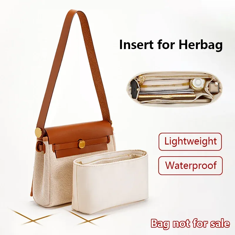 organisateur de sac en nylon pour mini herbag, insert de sac imperméable, sac de rangement, support de sac, accessoires de remplacement pour sac intérieur