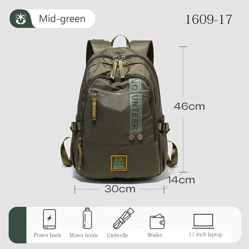 volunteer sac à dos de voyage pour hommes randonnée en plein air escalade camping sac à dos étanche de grande capacité sac à dos pour hommes 1609-08