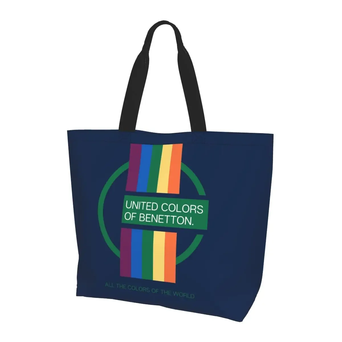united colors of benetton sac fourre-tout en toile de grande capacité, sac à bandoulière, sac à provisions pour femmes