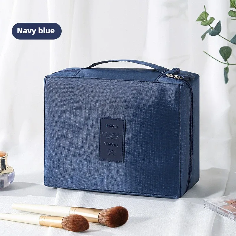 grande trousse de toilette pour femmes, sac de voyage imperméable pour cosmétiques, organiseur de maquillage avec ouverture facile, étui de rangement beauté