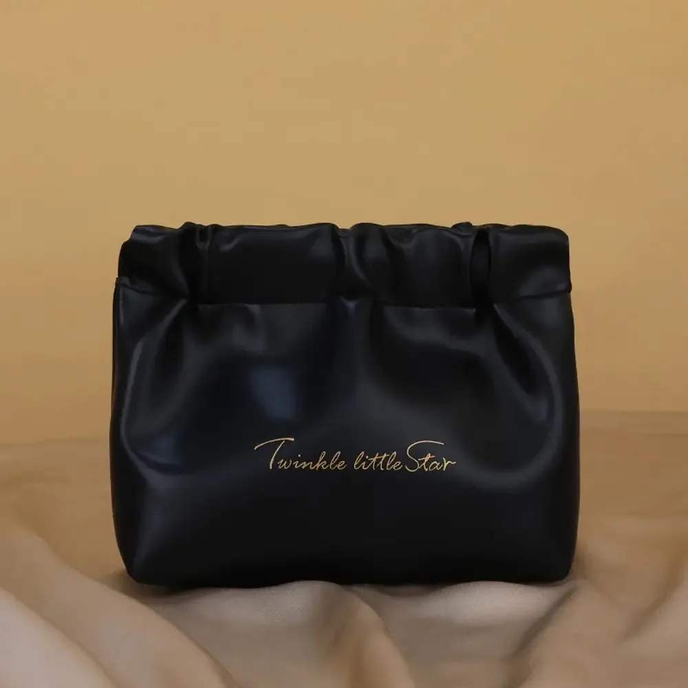 mini trousse de maquillage en cuir pu, sac de rangement, porte-monnaie, sac de rangement pour bijoux à fermeture automatique, sac à ressort, sac de voyage