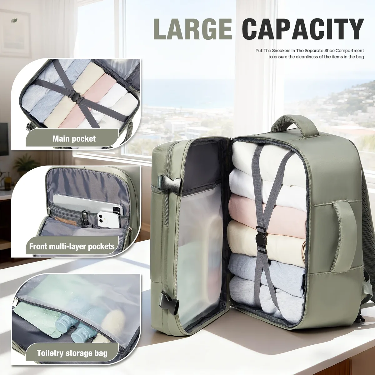 sac à dos de voyage pour avion 40x30x20, sac à dos ryanair pour ordinateur portable, bagage à main, sac à dos de voyage portable pour femmes et hommes