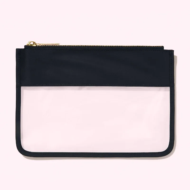 pochette classique en pvc transparent, sac de voyage transparent étanche pour cosmétiques, rouges à lèvres, brosse, sac à main en plastique avec fermeture éclair, organisateur de maquillage de toilette