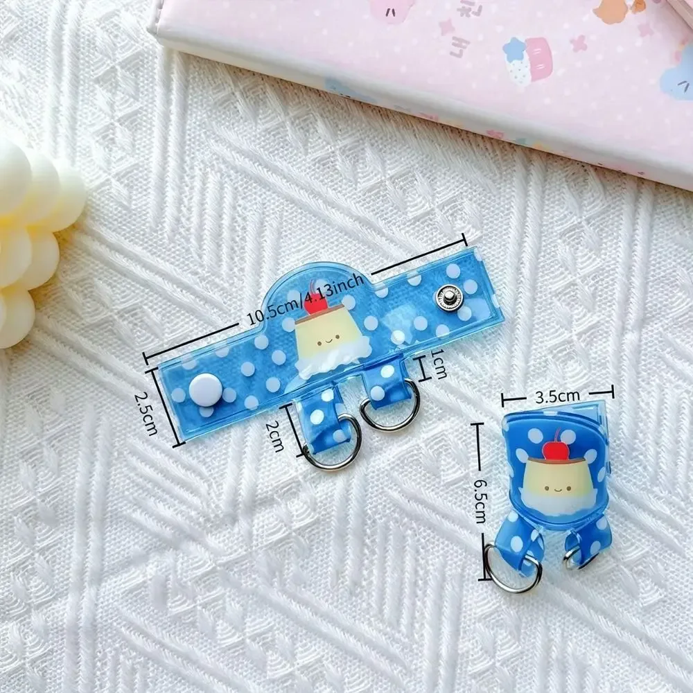 porte clé animaux fruits transparent bleu vert jaune rose design kawaii mignon pois bouton central double anneaux métalliques support breloque voyage accessoire