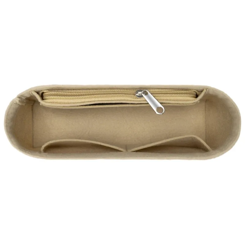 organisateur de sac de luxe en feutre avec fermeture éclair latérale, doublure intérieure portable et séparateur de forme pour sac à bandoulière