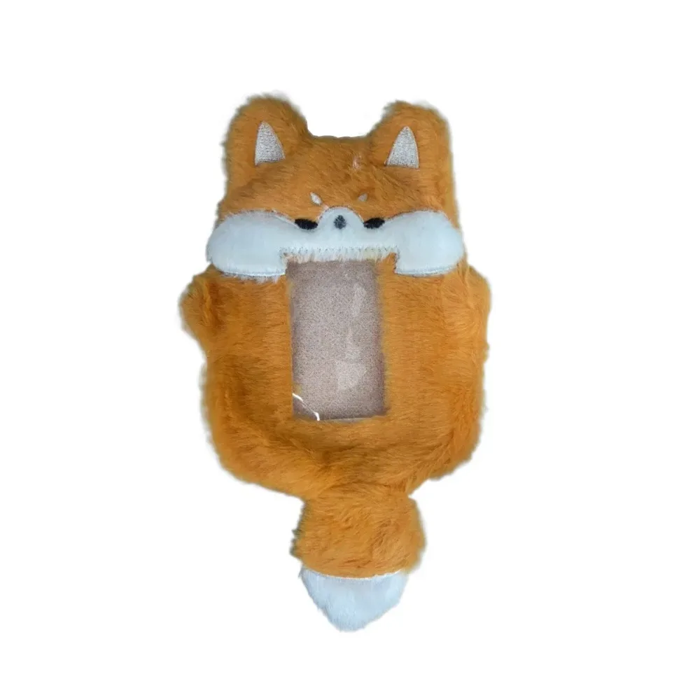 étui à cartes photo en peluche, mignon, dessin animé, lapin, chien, chat, porte-cartes, portable, ins, porte-cartes, étudiants, idole, photos, housse de protection
