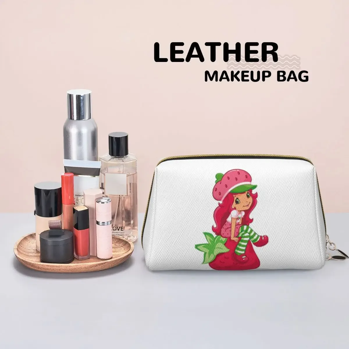 fraise shortcake fille dessin animé anime femmes sac cosmétique voyage maquillage organisateur pochette de rangement de toilette dopp kit étui