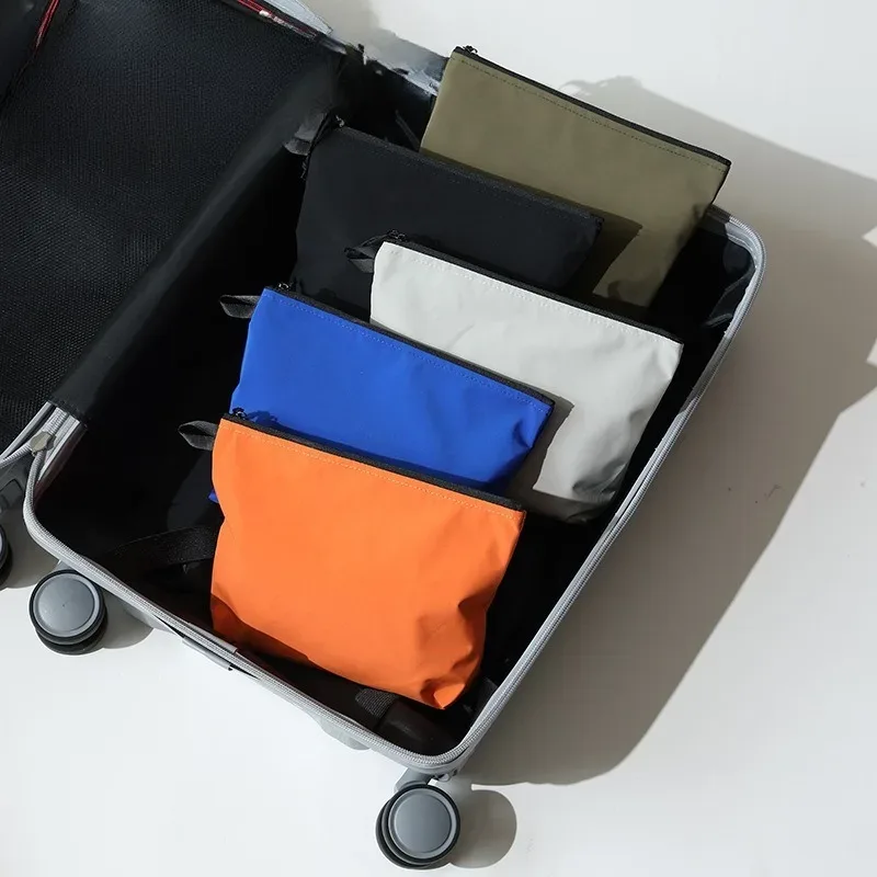sac de toilette imperméable pour voyage en plein air, grande capacité, sac cosmétique portable, couleur unie, sac de rangement pour maquillage, étui pour femmes