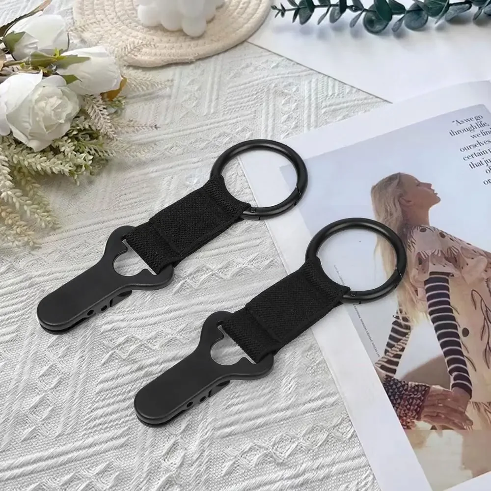 clip voyage chapeau nylon noir portable antidérapant support sac main dos bandoulière usage trajet transport chapeau soleil coton baseball paille