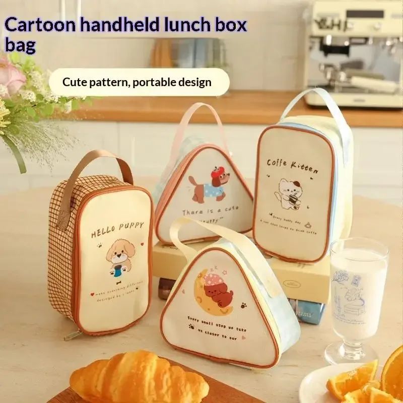 sac fourre-tout isotherme à motif de dessin animé mignon, sac à main thermique réutilisable, conteneur de stockage alimentaire pour enfants, femmes, école, travail, pique-nique