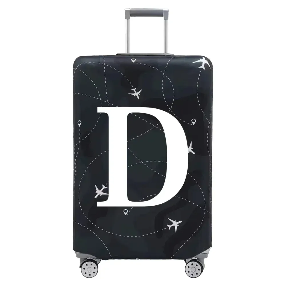 juste de protection en tissu pour bagages, housse anti-poussière anti-rayures, valise trempée pour sac de 18 à 32 pouces, lettre blanche, accessoires de voyage