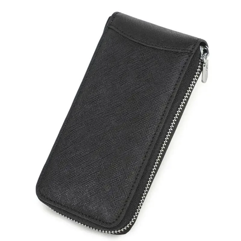 sac de rangement pour montre à fermeture éclair, noir/rouge/vert, 3 couleurs, protecteur de montre portable avec emplacement pour carte pour voyage, mini sacoche de voyage