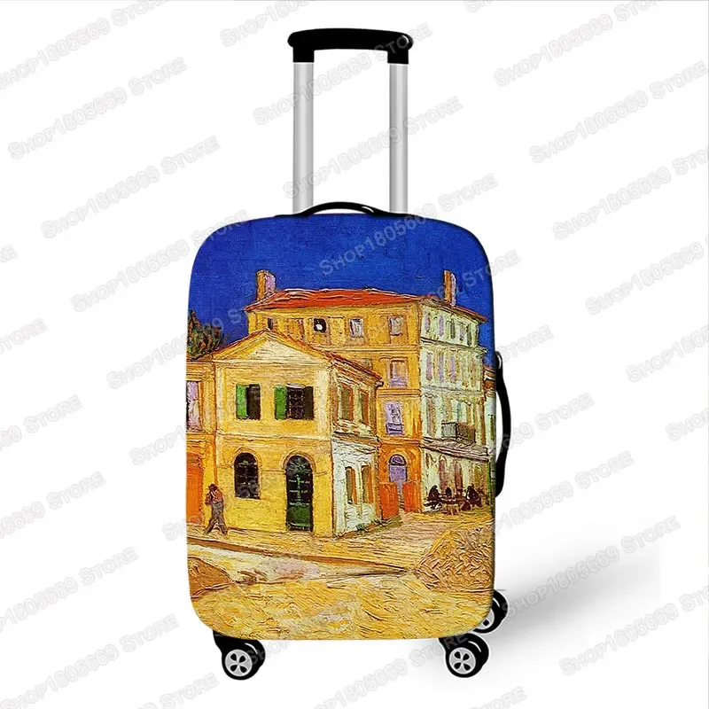 gustability-juste de valise de voyage pour femme, peinture à l'huile klimt, van gogh, nuit étoilée, housses avec housse anti-poussière élastique