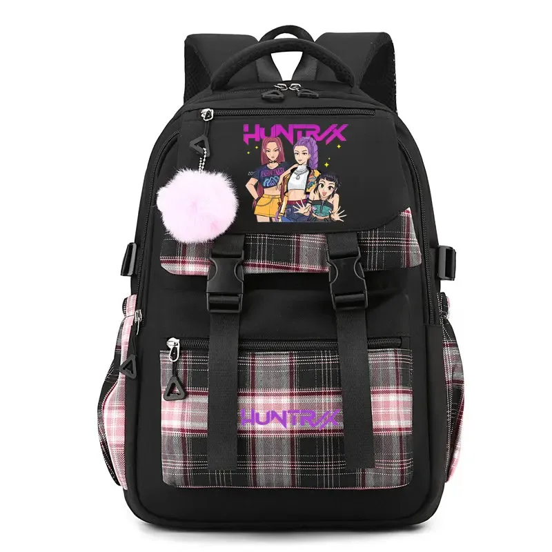 sac à dos d'étudiant k-pop demon hunters, cartable de grande capacité pour adolescents, sac à dos de voyage pour ordinateur portable pour femmes, cadeau