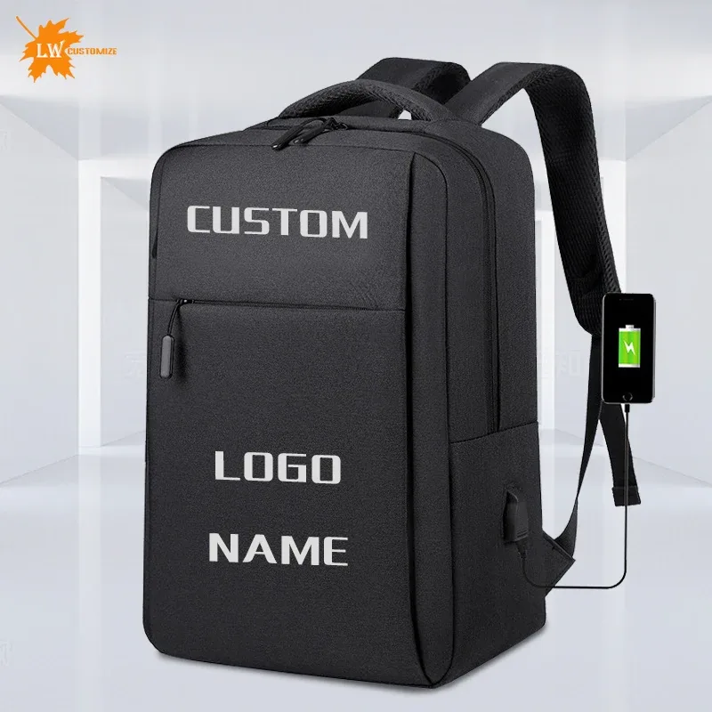 sac à dos personnalisé avec logo, sacoche pour ordinateur portable en nylon de 15 et 17 pouces, sac cadeau, sac à dos pour hommes d'affaires, image et nom imprimés