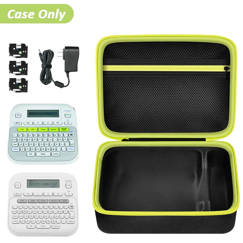 étui compatible avec l’imprimante d’étiquettes brother p-touch ptd220 d210, modèle pour usage domestique et professionnel, avec support de rangement et organisateur de transport (étui seul).