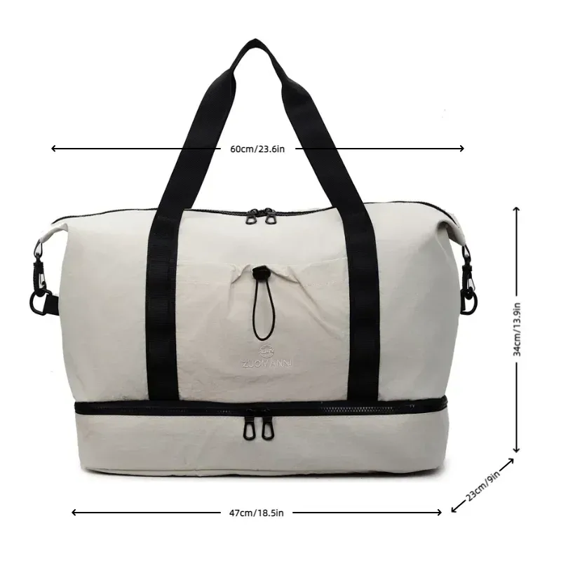 sac de voyage de grande capacité avec compartiment à chaussures indépendant, sacs de voyage adaptés au yoga, au sport, au rangement et aux week-ends