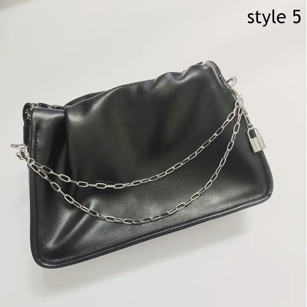 chaîne de sac en métal papillon multicouche, chaînes de sac en métal argenté, mode bricolage, sac à bandoulière, sangles en chaîne, accessoires de décoration pour jeans