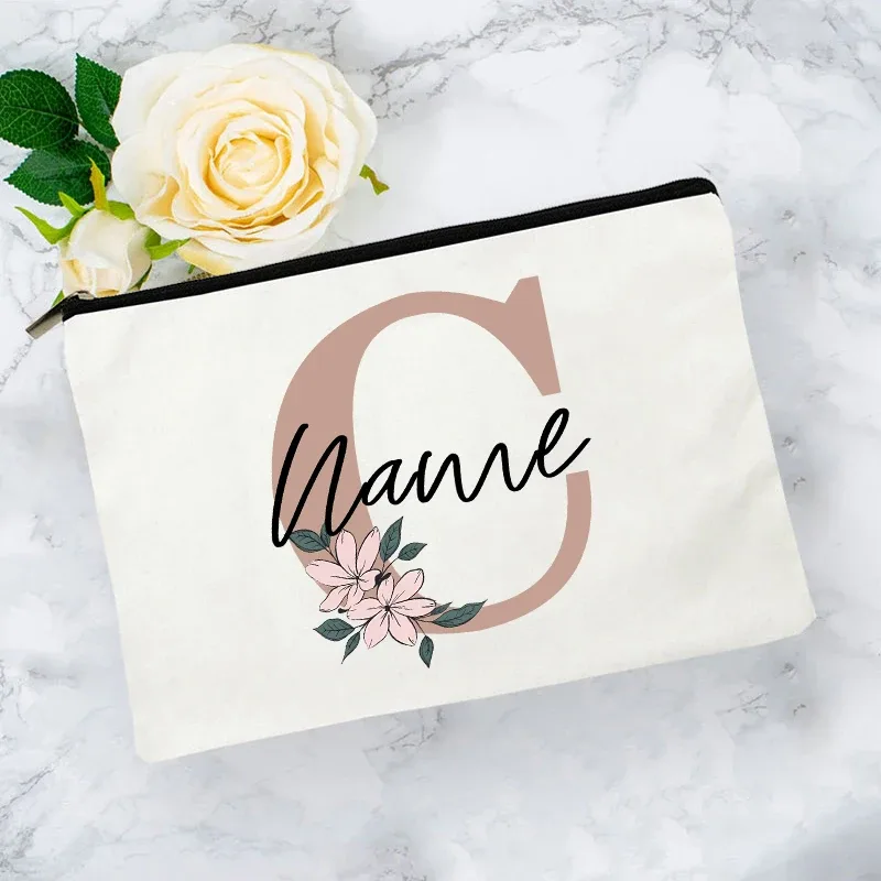 trousse de toilette personnalisée avec nom, impression de lettres, essentiels de voyage pour enfants, trousse à crayons pour l'école et le bureau, cadeau pour enseignant