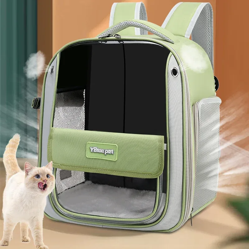 porte-chat portable respirant, transparent, grande capacité, étanche et résistant à l'usure, sac à dos de voyage pliable pour animaux de compagnie