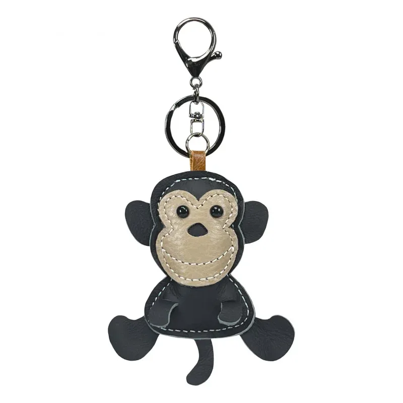 nouveau mignon singe en cuir de vache porte-clés mini hommes et femmes sac à main pendentif à la mode porte-clés sac à bagages pièces accessoires
