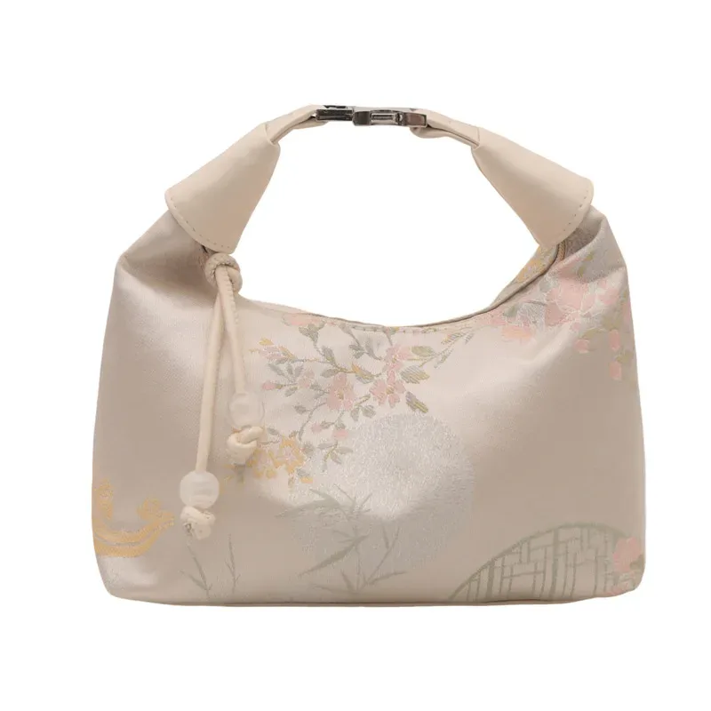 sacs de luxe design femme doux broderie sac à bandoulière texture en nylon perle pendentif bandoulière sac à main seau sac à main femmes fille