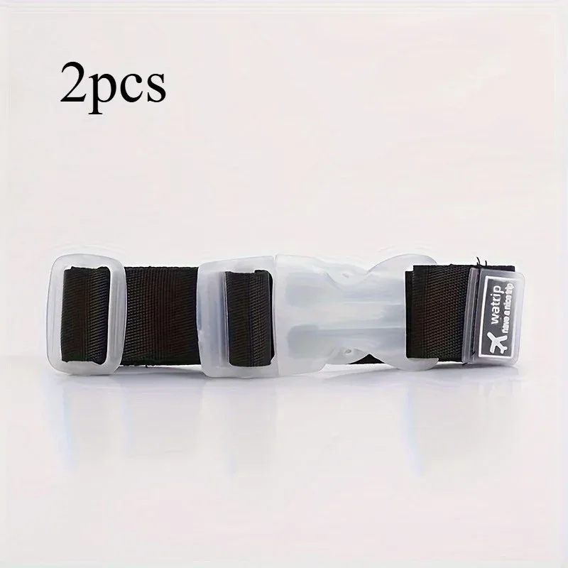 sangle de bagage en nylon colorée, 2 pièces, ceinture de valise de voyage réglable avec boucle de déverrouillage, facile à transporter, pratique pour la voiture