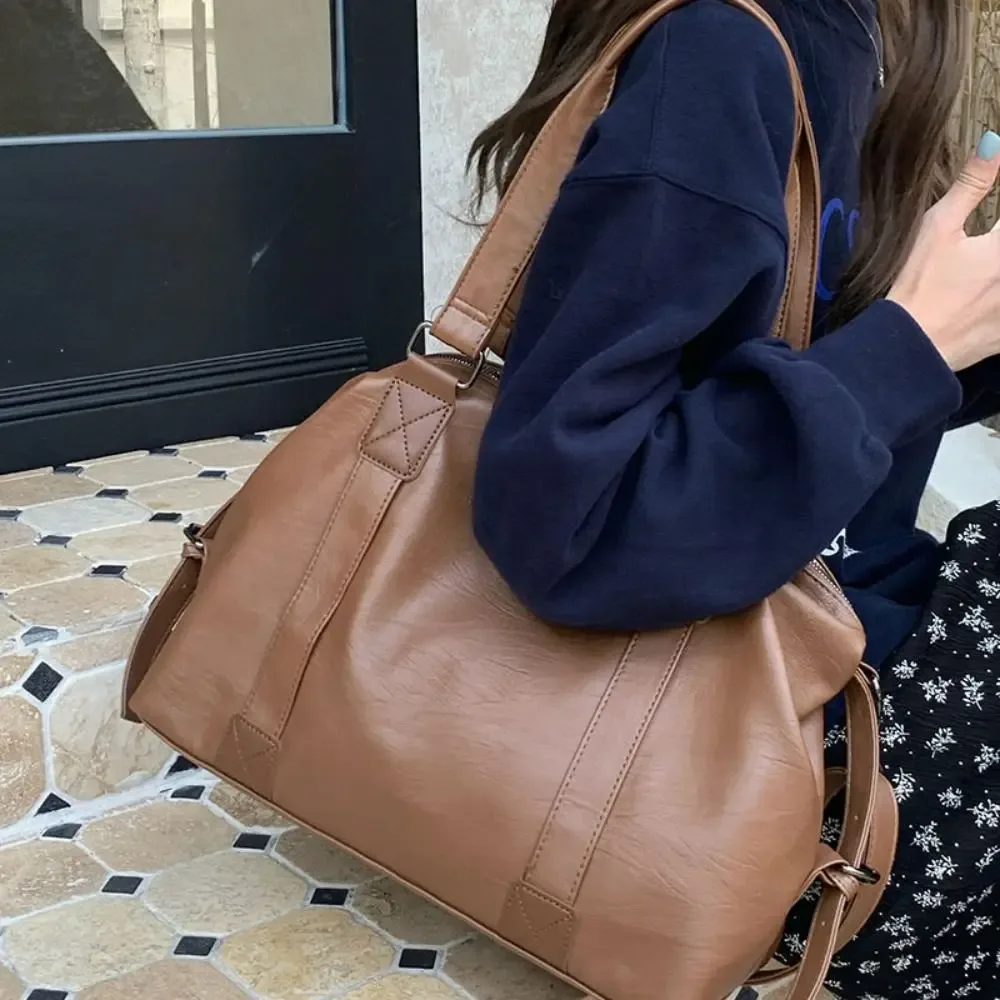 sac de voyage étanche à fermeture éclair, grande capacité, sac de sport en nylon, sac à bandoulière simple et décontracté pour garçons