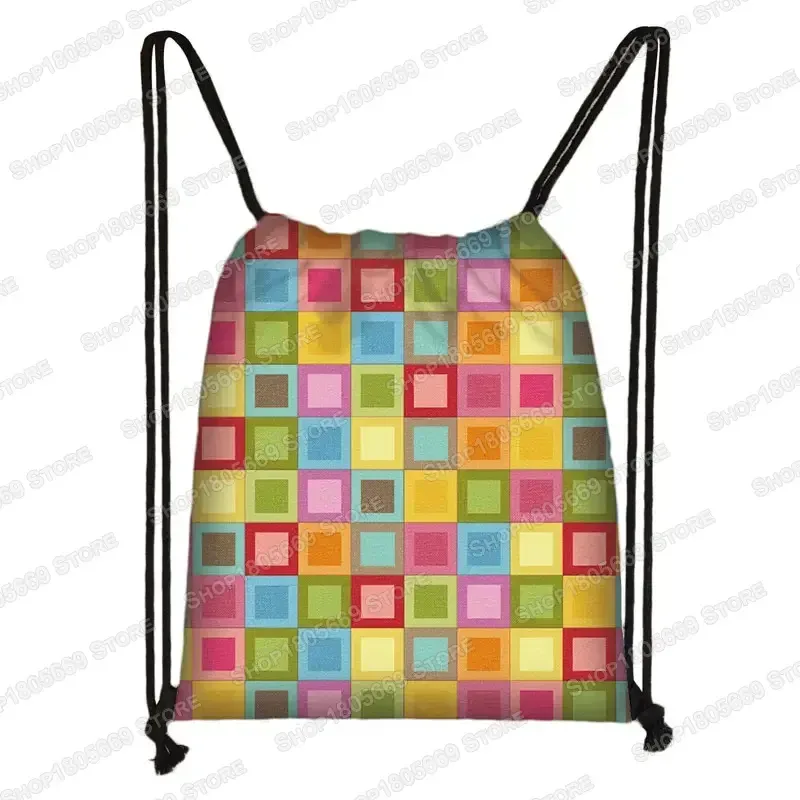sac à dos magique cube imprimé avec cordon de serrage, sacs de rangement cubo magico pour voyage formule mathématique, sac à dos d'école pour garçons et filles, sac de jour pour enfants