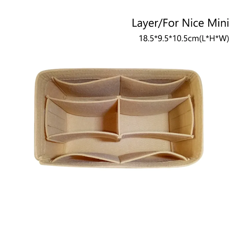 feutre insérer doublure sac à main organisateur pochette sac à main sac fourre-tout sac interne pour lv nice nano/mini/bb