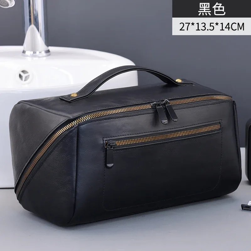 trousse de toilette homme luxe premium imperméable grande capacité portable pour voyage et maquillage