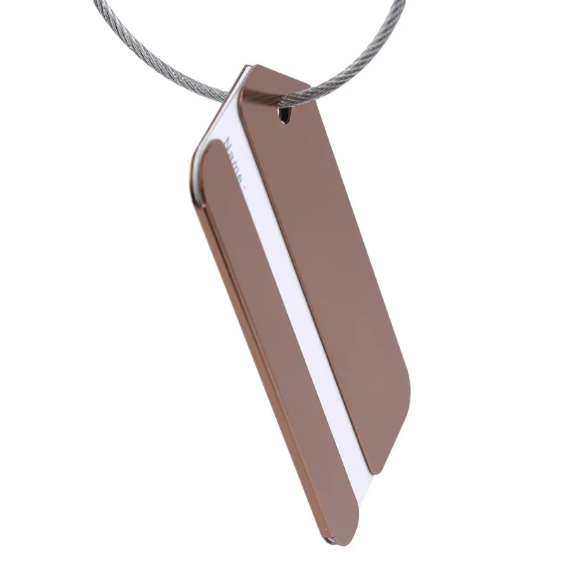 étiquette d'identification de bagage portable de couleur unie pour hommes et femmes, étiquette de nom et d'adresse pour valise, accessoire de marquage de sac anti-perte pour voyage