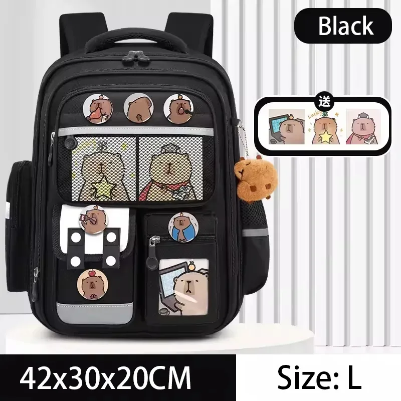 cartable d'étudiant capibara, sac à dos pour enfants de grande capacité. sacs de livres de retour à l'école pour filles et garçons