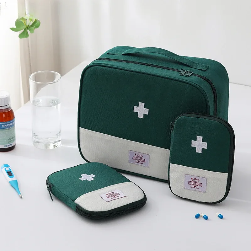 organisateur voyage tissu oxford bleu croix médicale motif camping rangement domicile sac polyvalent multifonctionnel