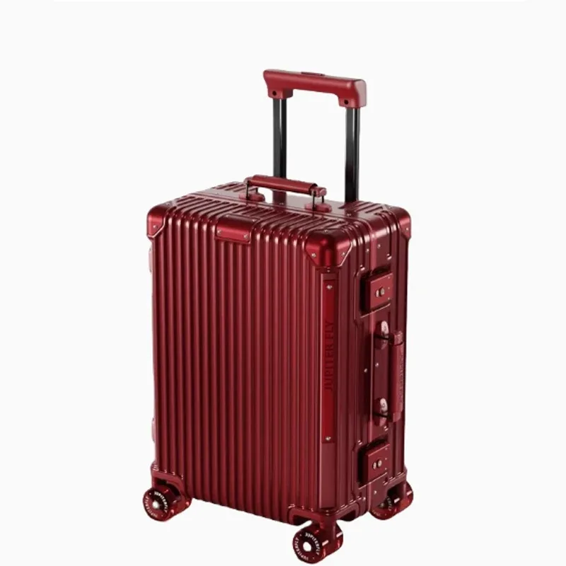 valise cabine 18/20 pouces avec cadre en aluminium, valise de voyage à grande capacité 28 pouces en pc, valise à roulettes avec serrure tsa