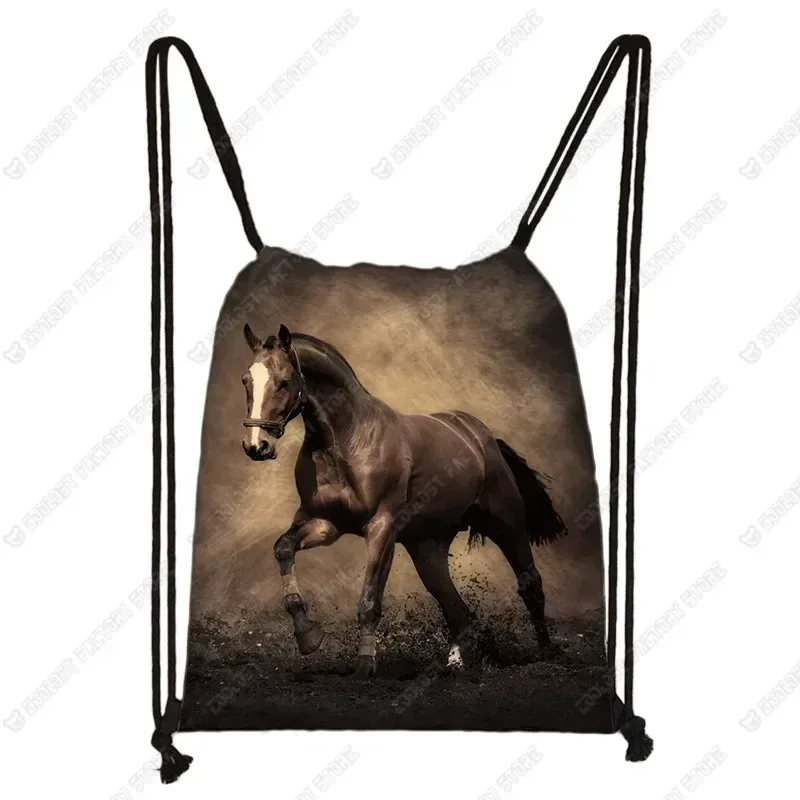 sac à dos cool horse colt meadow painting pour hommes et femmes, sac à bandoulière de proximité, sac de voyage à la mode, sacs de plage décontractés, porte-chaussures souple