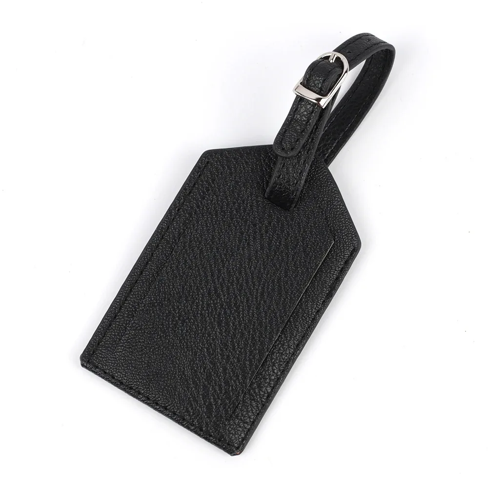 étiquettes de bagage en cuir pu, accessoires de voyage pour femmes et hommes, porte-nom et adresse pour valise, étiquettes d'embarquement, plusieurs couleurs disponibles