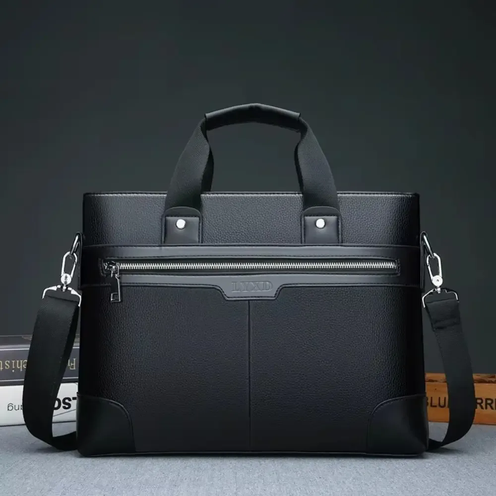 porte-documents en cuir pu grande capacité, organiseur de papiers, sac à documents professionnel en tissu oxford, fermeture éclair multifonctionnelle