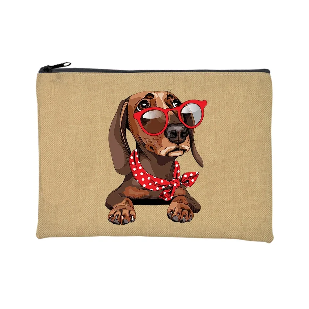 trousse de toilette voyage pochette maquillage jambes courtes mais grande attitude teckel chien imprimer trousse de maquillage voyage organisateur de toilette sacs à cosmétiques pour femmes pochette à fermeture éclair