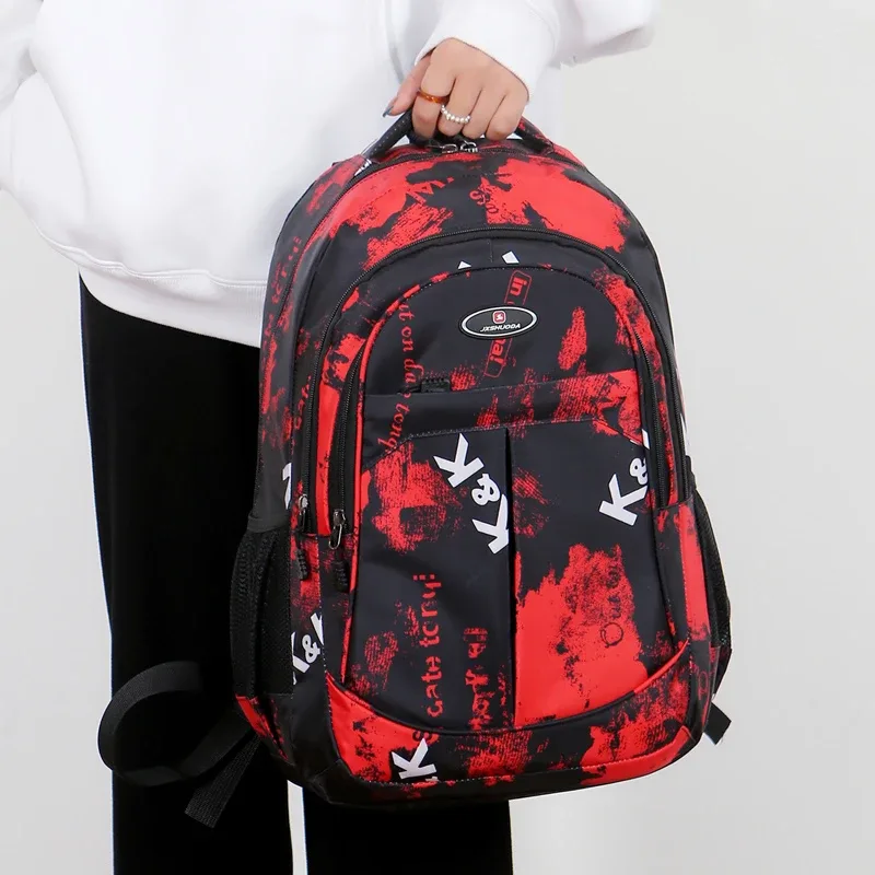 sac à dos de grande capacité pour hommes, sac de voyage en tissu nylon léger, sac d'école, sac à dos pour ordinateur portable décontracté à la mode pour hommes