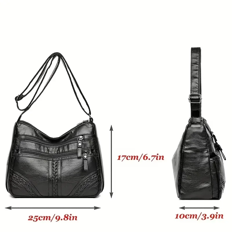 sac bandoulière matelassé multicolore élégant, sac à main en cuir souple pour femme avec bandoulière réglable, idéal pour le quotidien