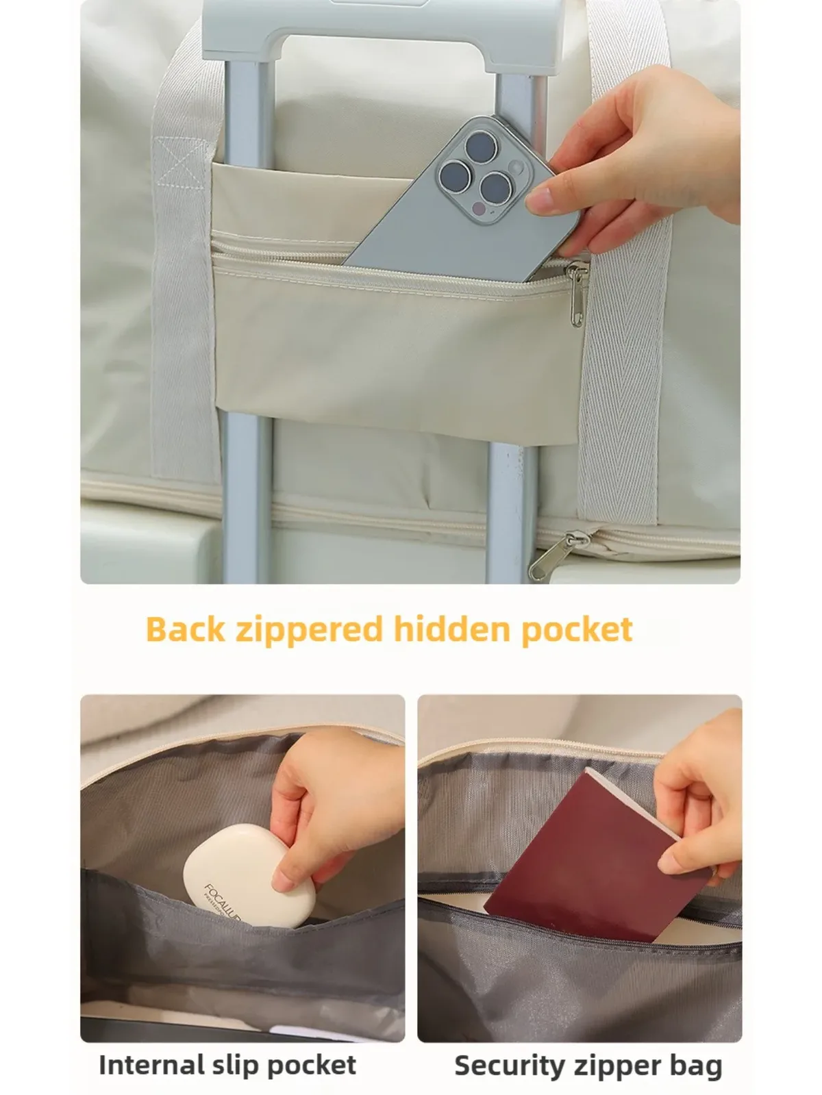 sac de rangement de voyage à bandoulière, sac de rangement pour linge de voyage, grande capacité, compressible, imperméable, pour bagages
