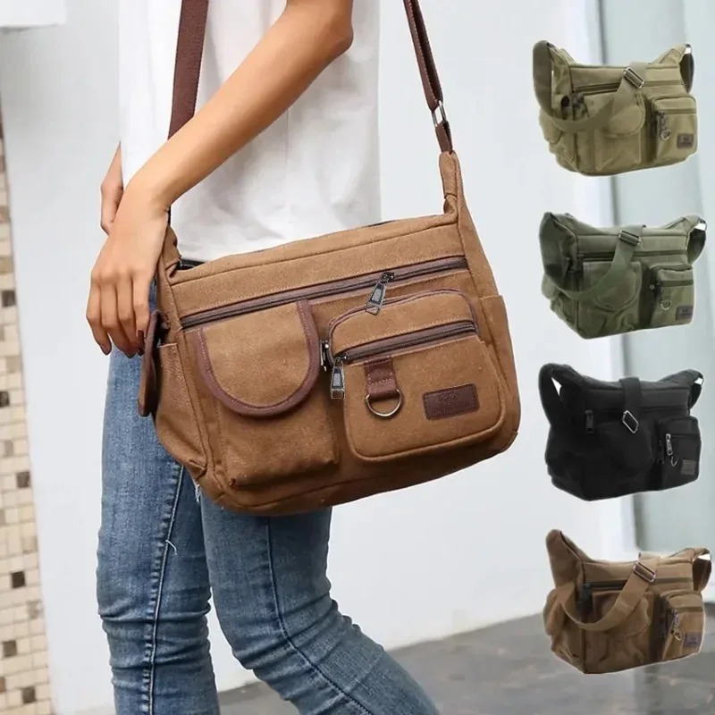 sac à bandoulière en toile pour homme, sac messager de luxe, sac fourre-tout décontracté unisexe, sac de voyage, sac bandoulière de haute qualité, sac de poitrine
