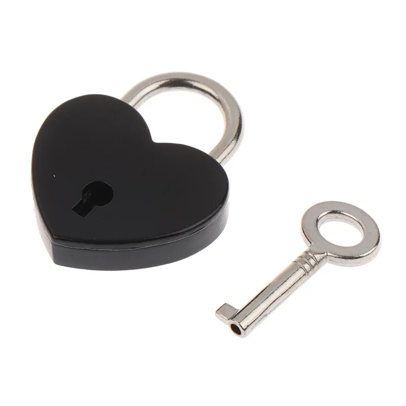 cadenas forme cœur métal noir rose rouge bleu doré voyage mariage bijoux valise cadeau noël