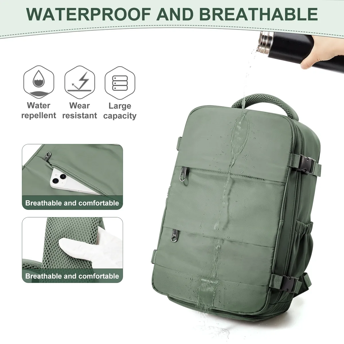 sac à dos ryanair 40x30x20, sac de cabine, sac à dos de voyage pour hommes et femmes, bagage à main, sac à dos pour ordinateur portable, sac de travail, sac à dos de cabine