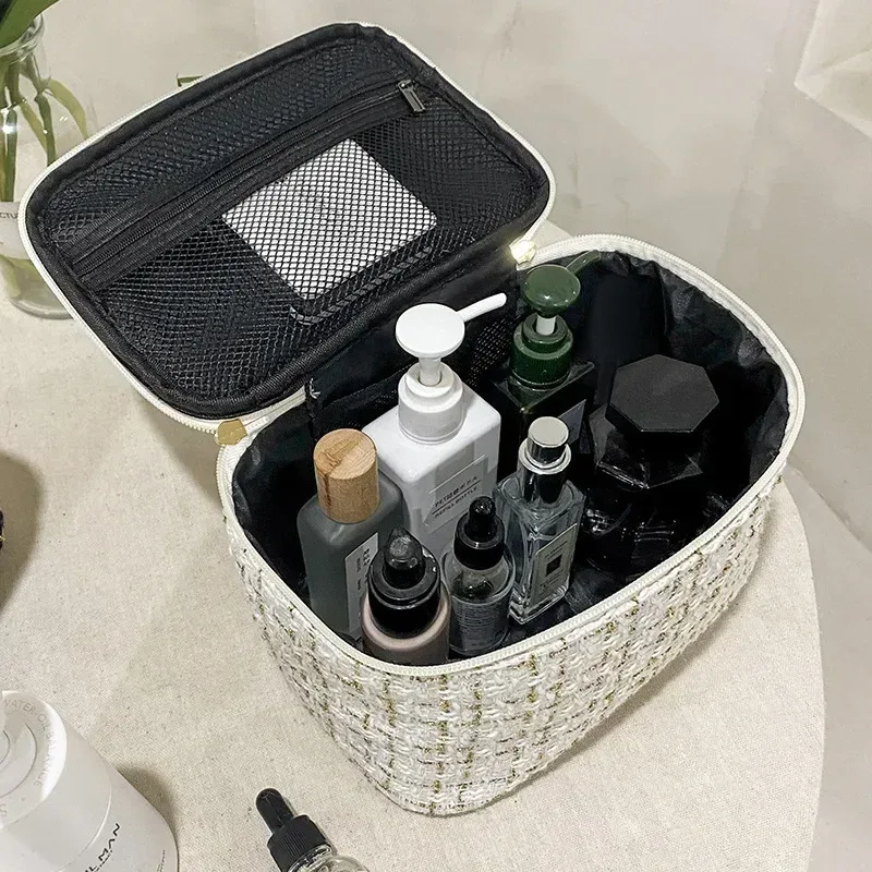 Nouvelle Trousse de Maquillage Portable pour Femme Grande Capacité, Sac de Toilette à Main, Organisateur Cosmétique Essentiel pour Rangement de Toilette