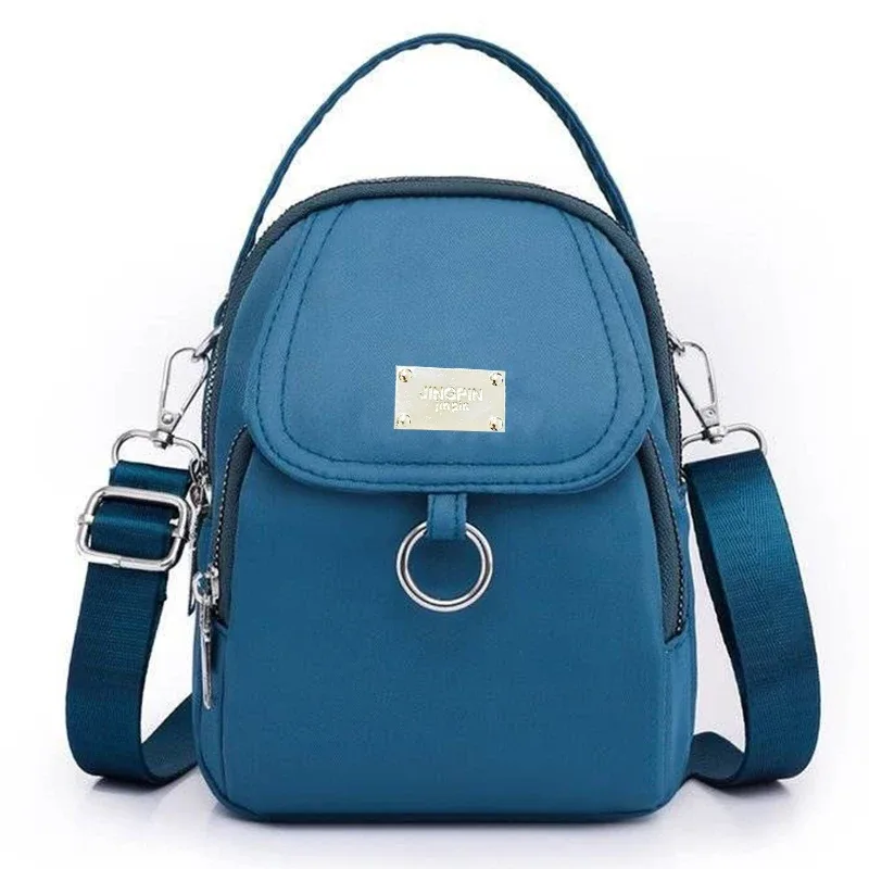sac à dos convertible compact grace, sac en nylon léger de couleur unie avec large bandoulière amovible