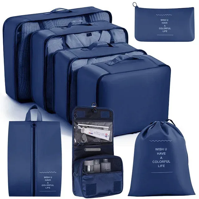 organisateur voyage polyester visibilité sac compresseur vêtements accessoires beige rose pâle léger résistant transport
